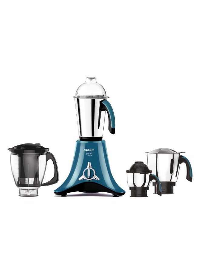 Vidiem Vstar Evo Plus 750 W Mixer Grinder with 4 Jars | Powerful ABS Body | Stainless Steel Blades | Self-Lock Jars | 5 Year Motor Warranty & 2 Year Product Warranty – Blue - Image 1